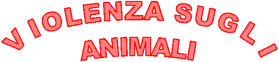 VIOLENZA SUGLIANIMALI