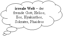 Cloud Callout: irreale Welt - der fremde Gott, Helios, Eos, Hyakinthos, Sokrates, Phaidros